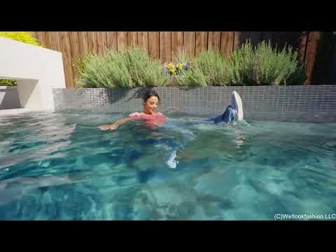 Charlie Does Some Pool Dipping in Jeans and Crop Top