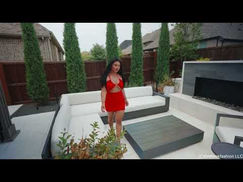 Maria Gets Wet in an Red Mini Dress