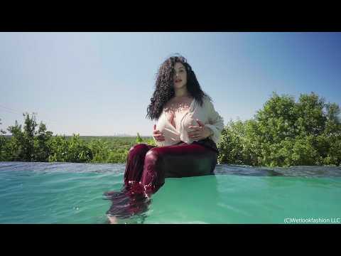 Rosalyn Gets Wet in Satin with a View