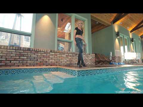 Angel Gets Wet in Jeans, Boots and a Crop Top