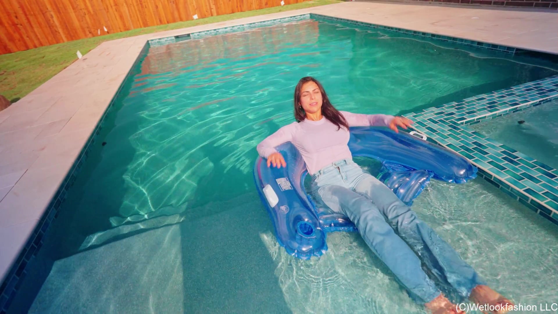 Reina Takes Her First Ever Fully-Clothed Swim Wearing Jeans