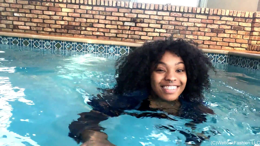 Denim Swim with Rose