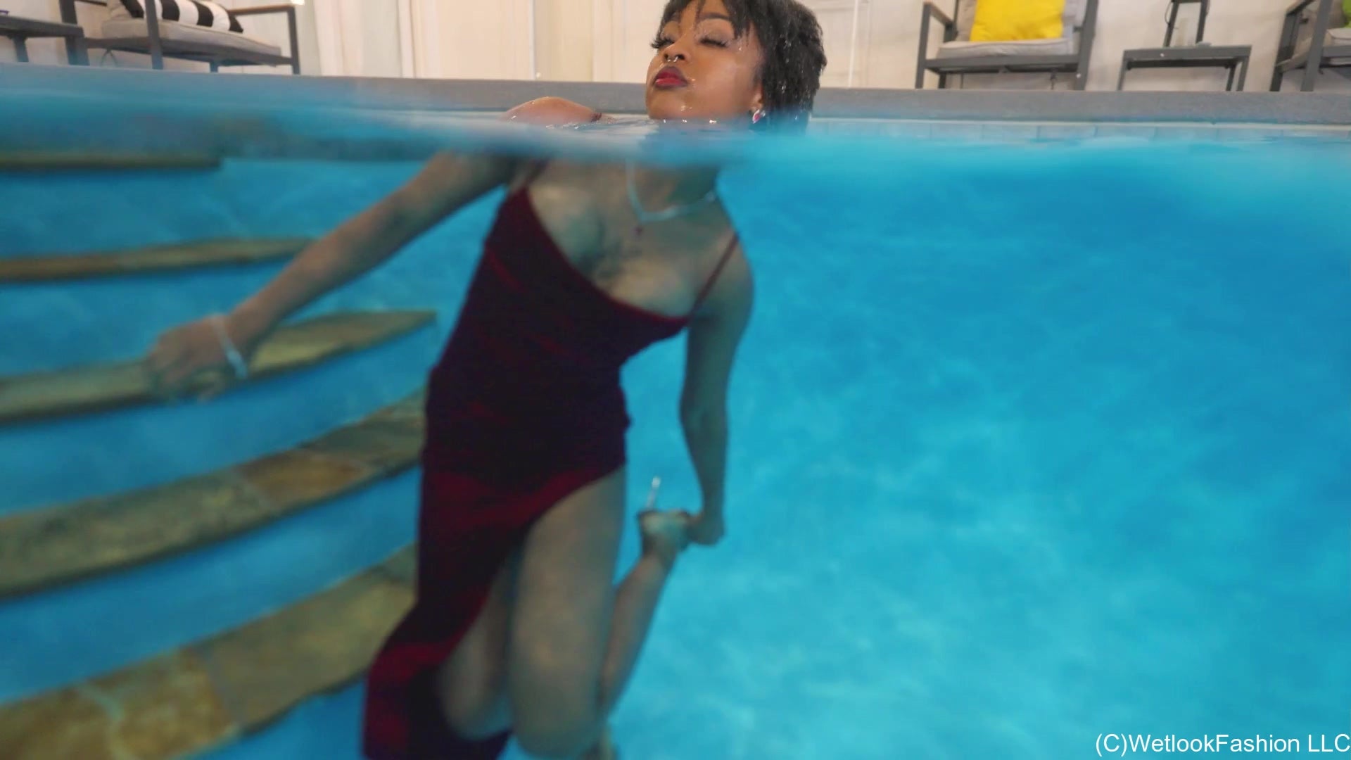 Rose in a Wet Satin Dress