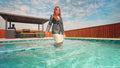 Samantha Gets Wet in a White Dress and a Leather Coat