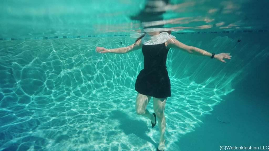 Samantha Goes for a Swim in a Elegant Minidress and Heels