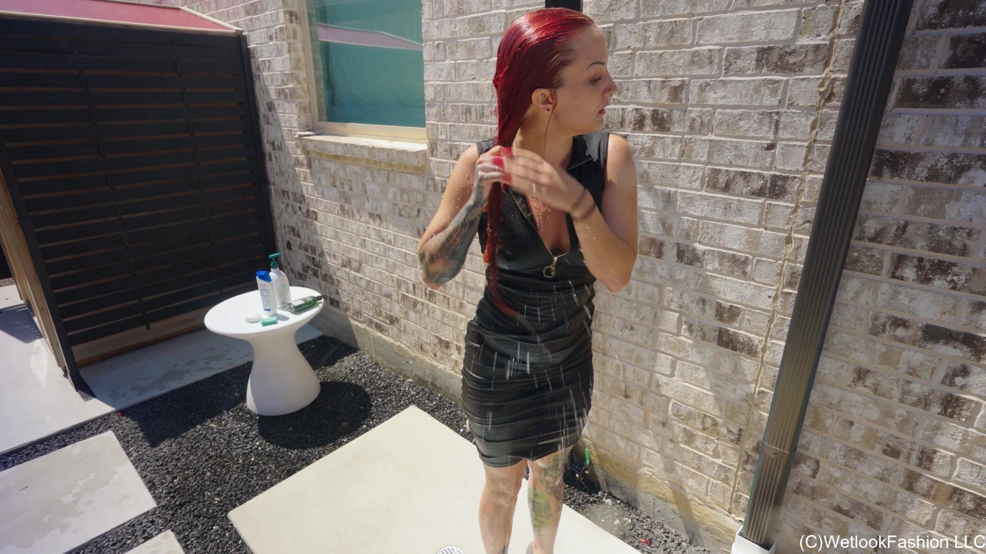 Scarlett Has a Smoke in the Hot Tub While Fully Clothed