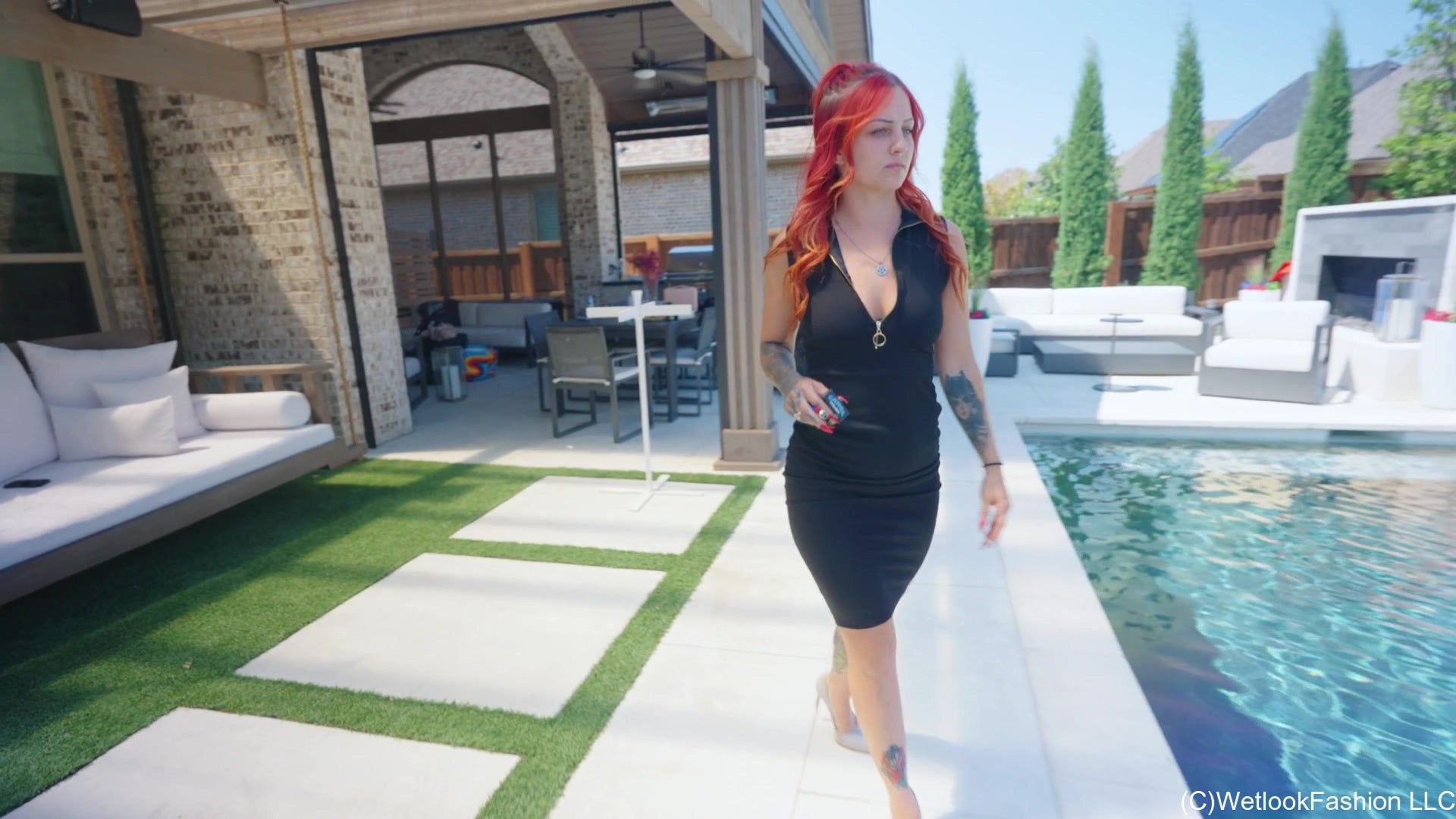 Scarlett Has a Smoke in the Hot Tub While Fully Clothed