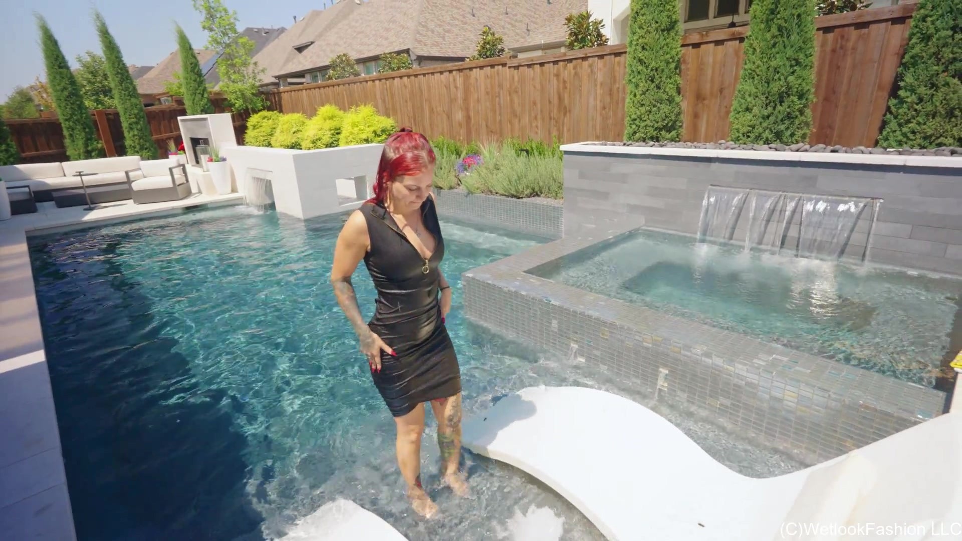 Scarlett Has a Smoke in the Hot Tub While Fully Clothed