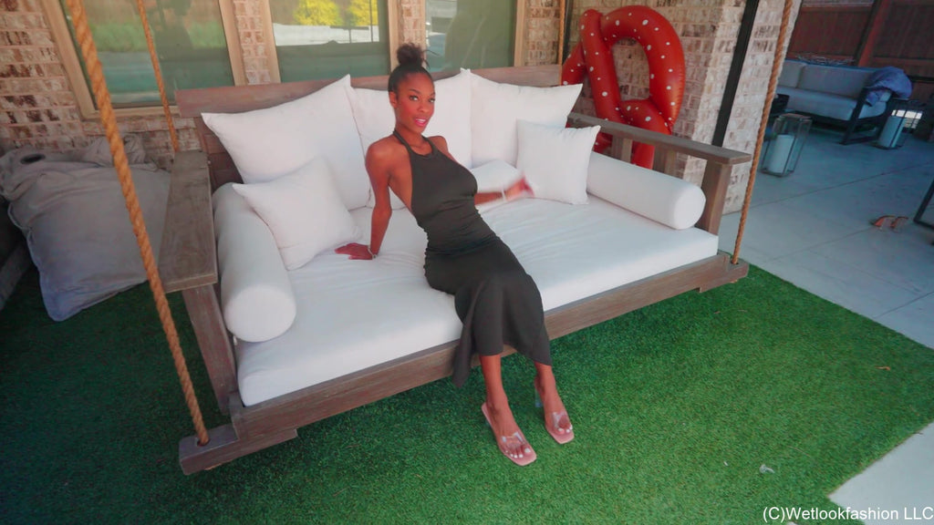 Amy Goes for a Swim in Her Night Out Dress