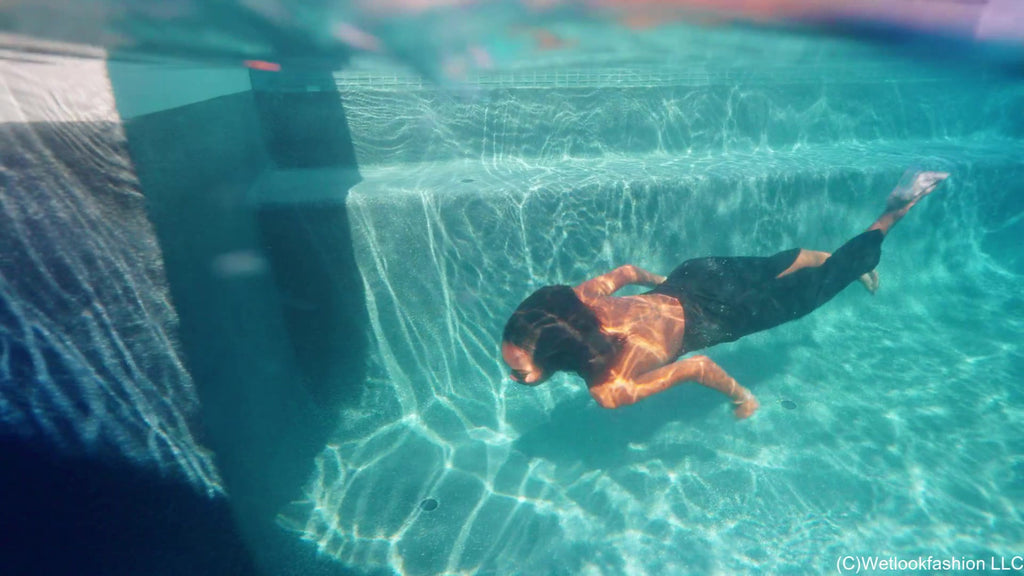 Amy Goes for a Swim in Her Night Out Dress