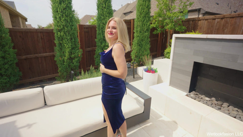 Summer Is Wet and Sparkly in a Velvet Dress