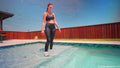 Taylor's Water Workout in a Black Legging Outfit