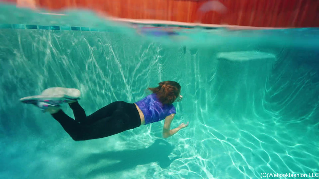 Tiffany Stretches All Wet in A Nike Outfit and a T-Shirt