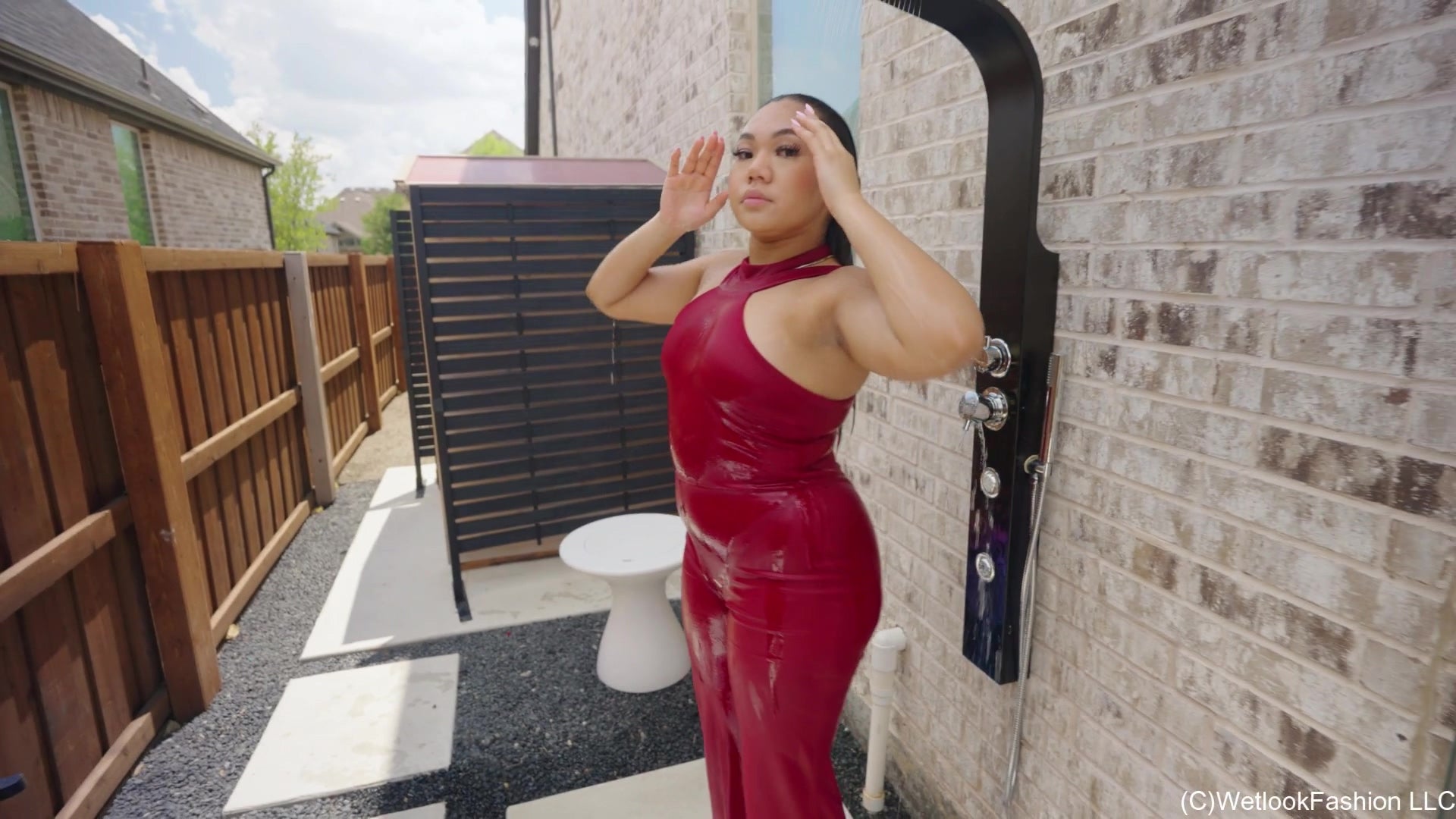 Tina Takes a Formal Swim and Shower