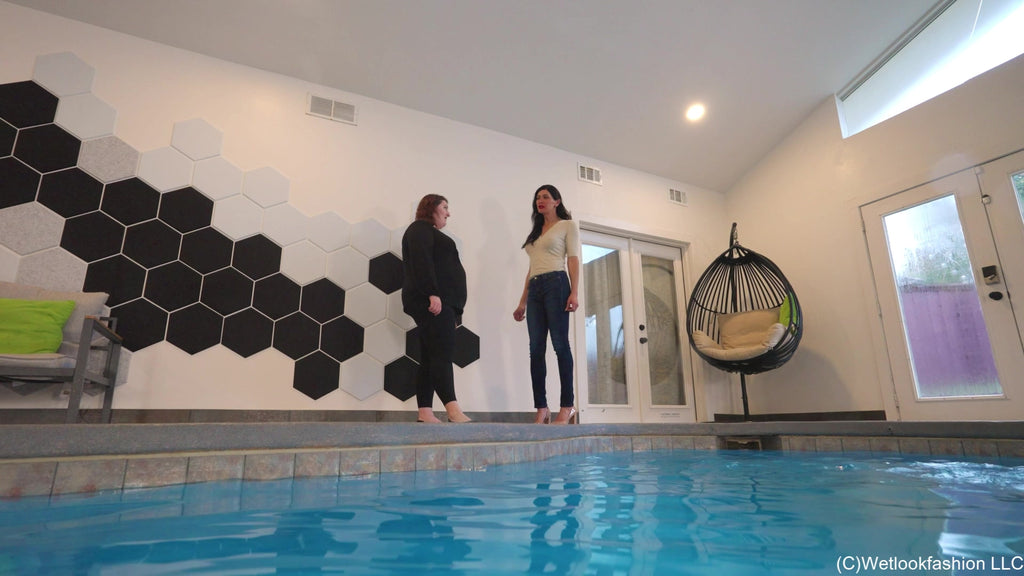 Vex Teaches Shannon How To Model in the Pool
