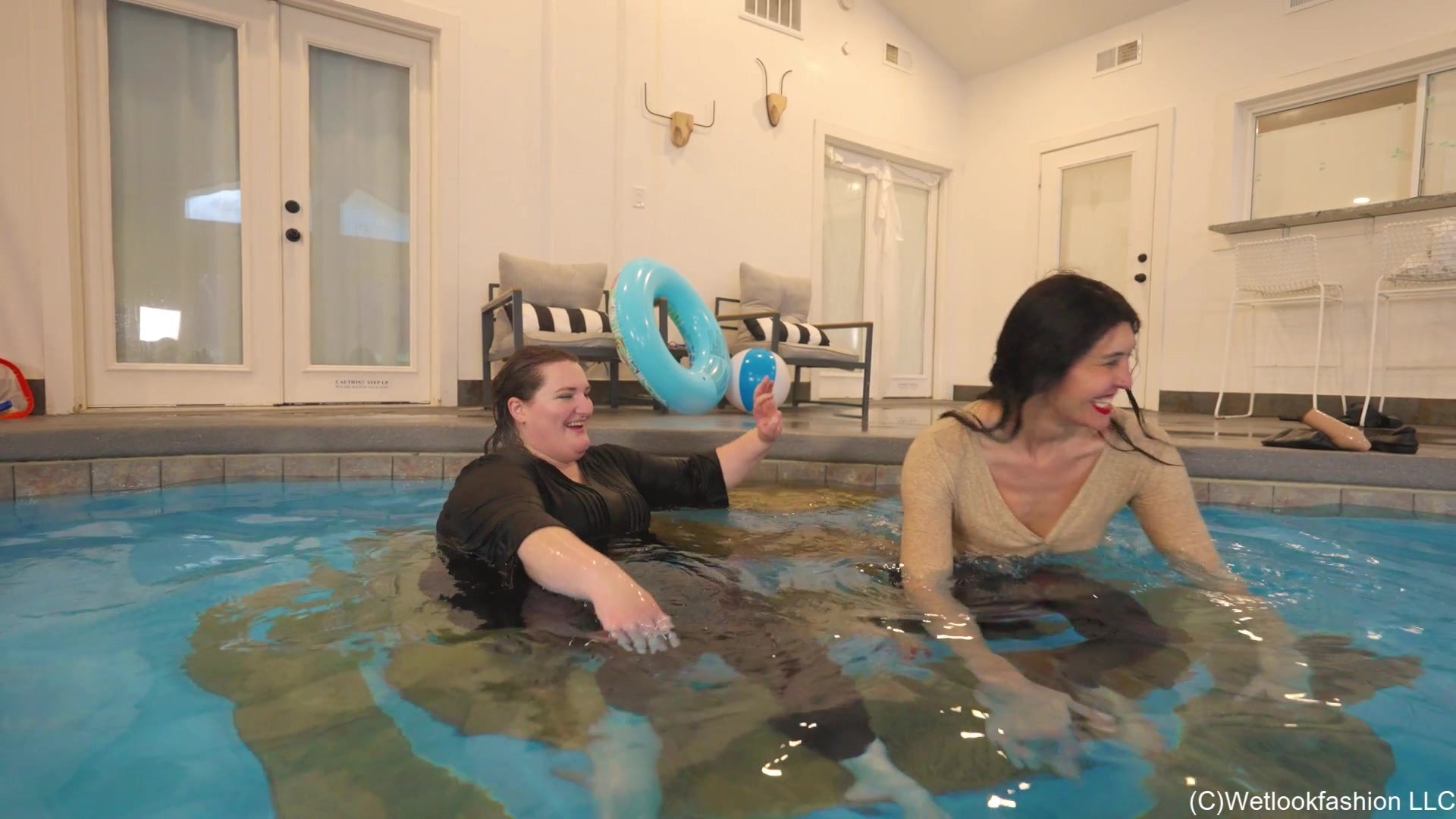 Vex Teaches Shannon How To Model in the Pool