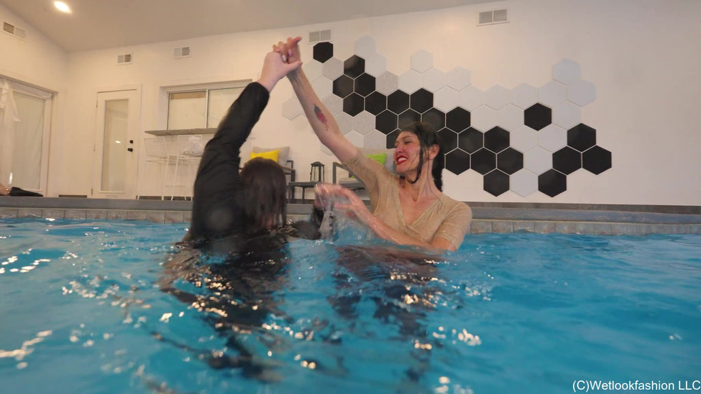 Vex Teaches Shannon How To Model in the Pool