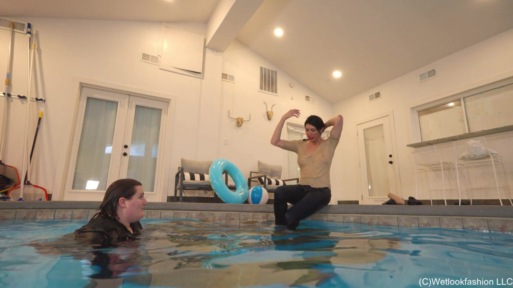 Vex Teaches Shannon How To Model in the Pool