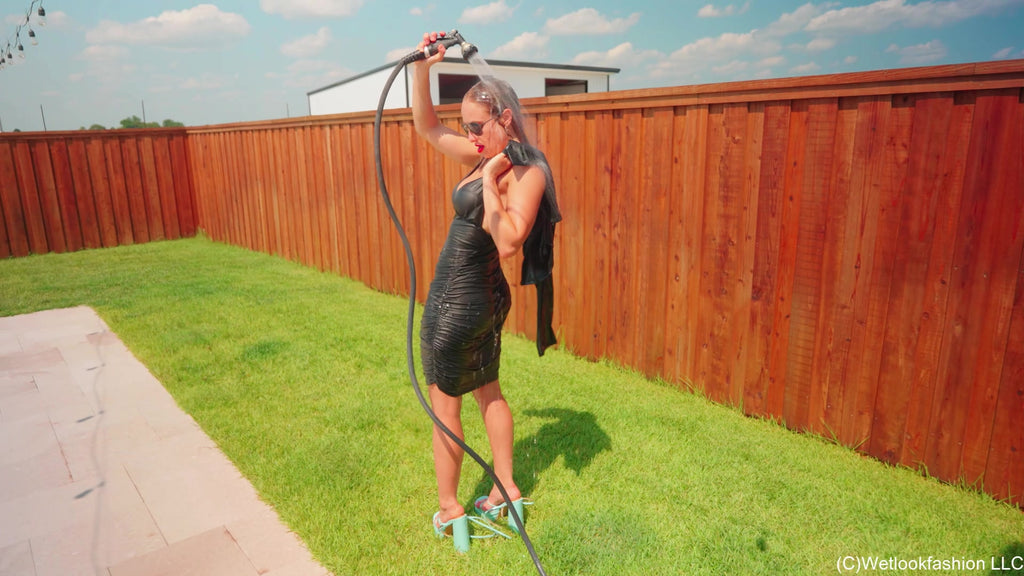 Wet Faux Leather with Camille