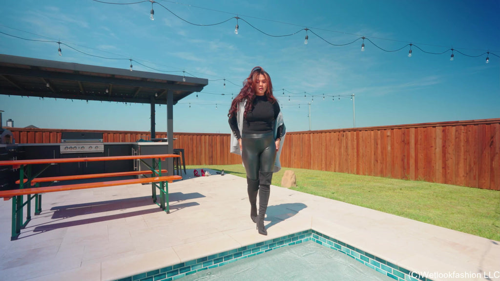 Yesenia's First Fully Clothed Pool Experience